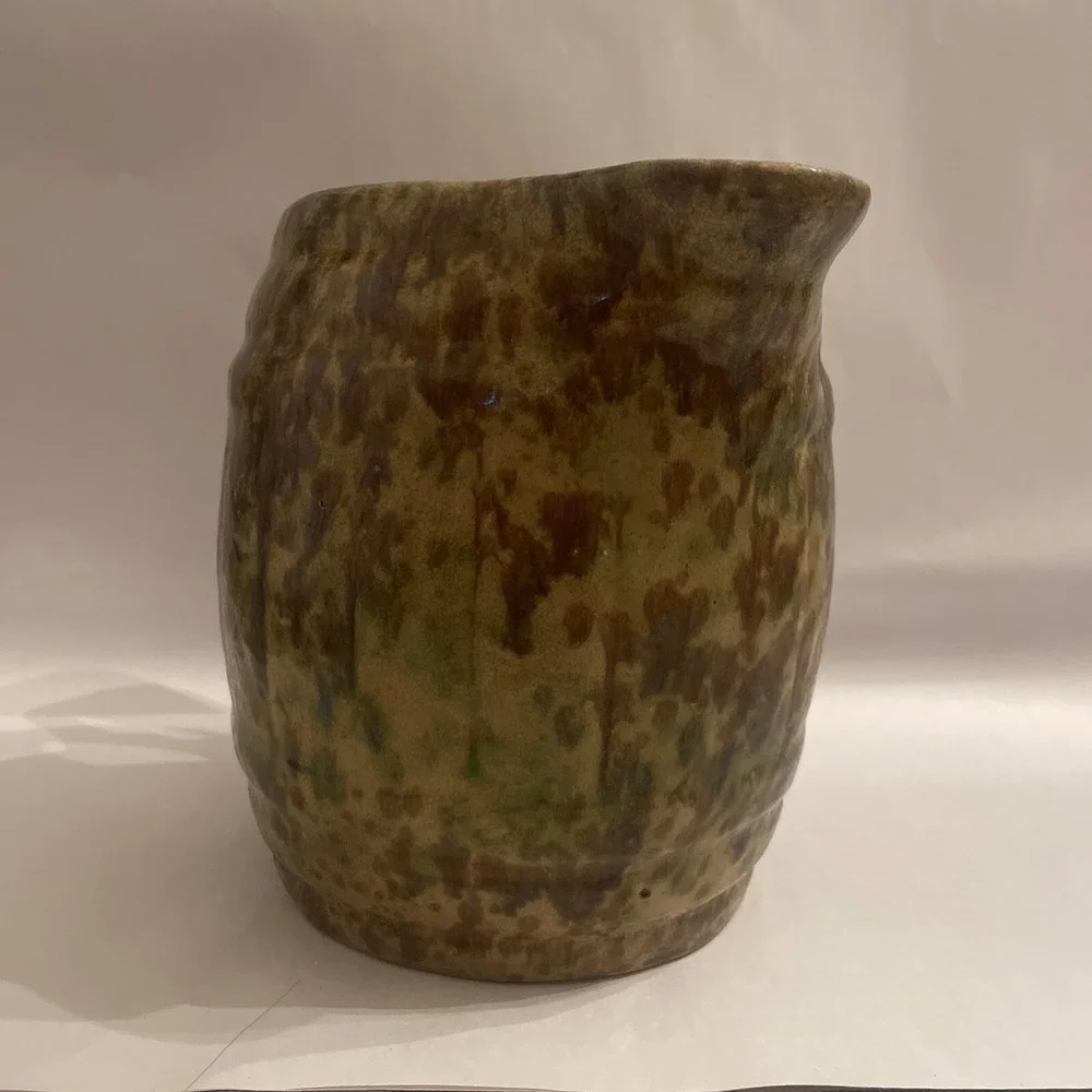 Large Vintage Studio Made Water Pitcher‎ Earth Tones